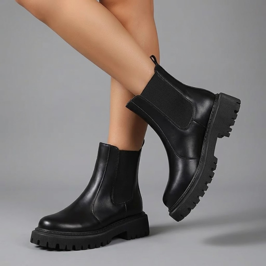 Chunky Chelsea Boots with Lug Sole