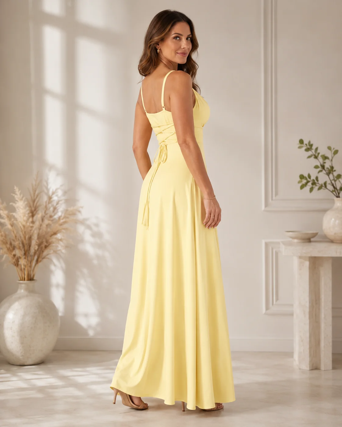 Elena | Maxi Dress with Cowl Neck and Side Split