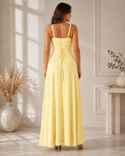 Elena | Maxi Dress with Cowl Neck and Side Split