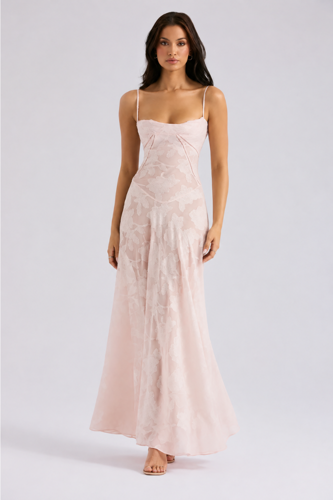 Lara | Maxi Dress with Corset Bodice and Lace-Up Back