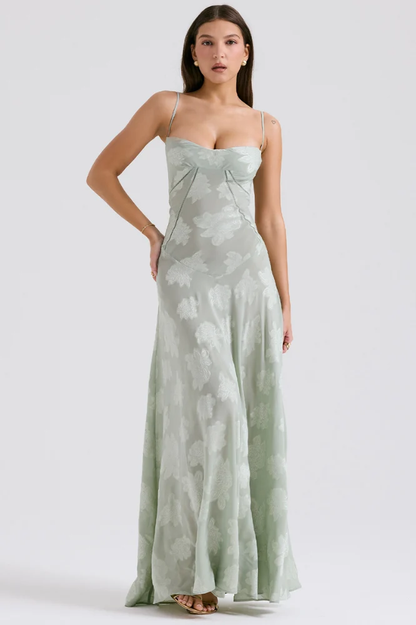 Lara | Maxi Dress with Corset Bodice and Lace-Up Back