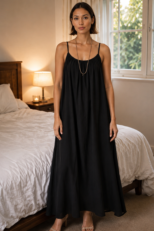 Mila | Maxi Dress with Open Back and Tie