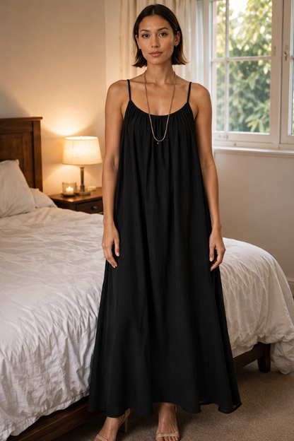 Mila | Maxi Dress with Open Back and Tie